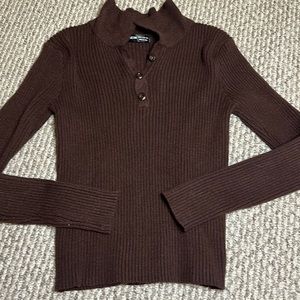 Shien brown long sleeve sweater top